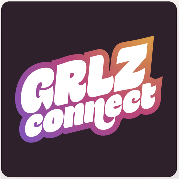 GRLZ Connect logo op donkere ondergrond