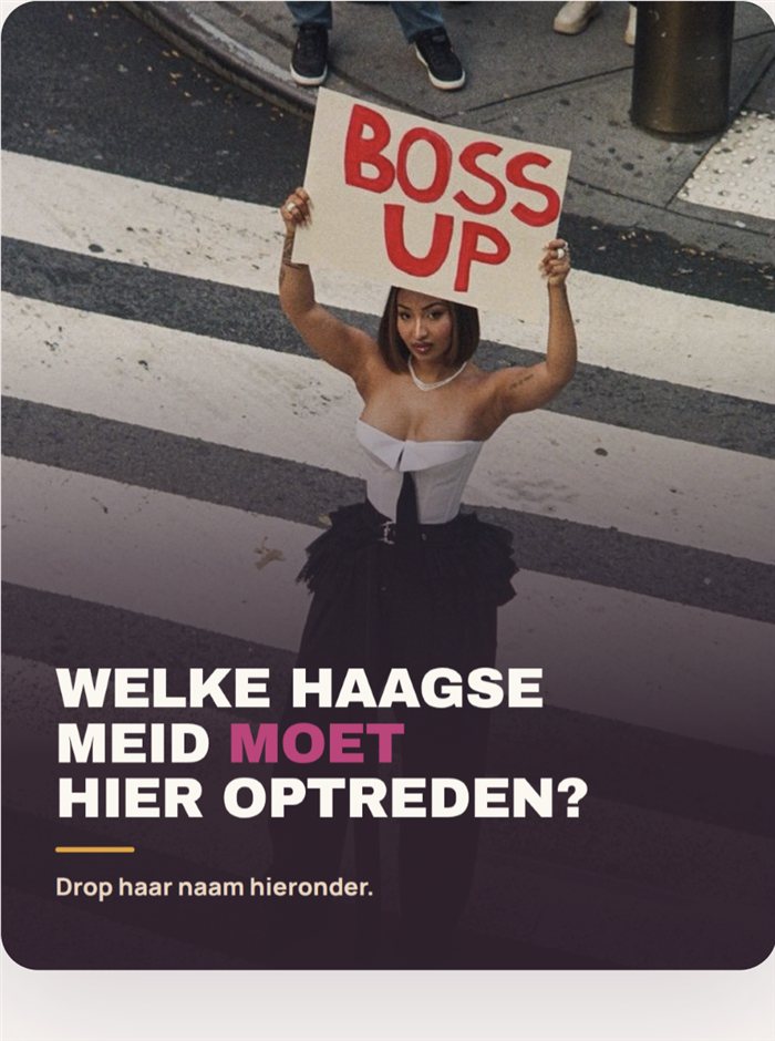 Instagram carrousel: Welke Haagse meid moet hier optreden?