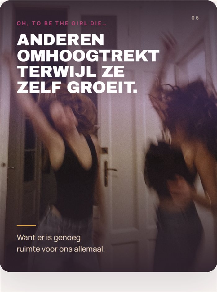 Instagram carrousel: Oh, to be the girl die anderen omhoogtrekt terwijl ze zelf groeit